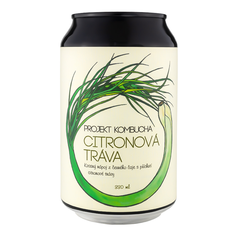 Kombucha citrónová tráva 330ml Wild&Coco