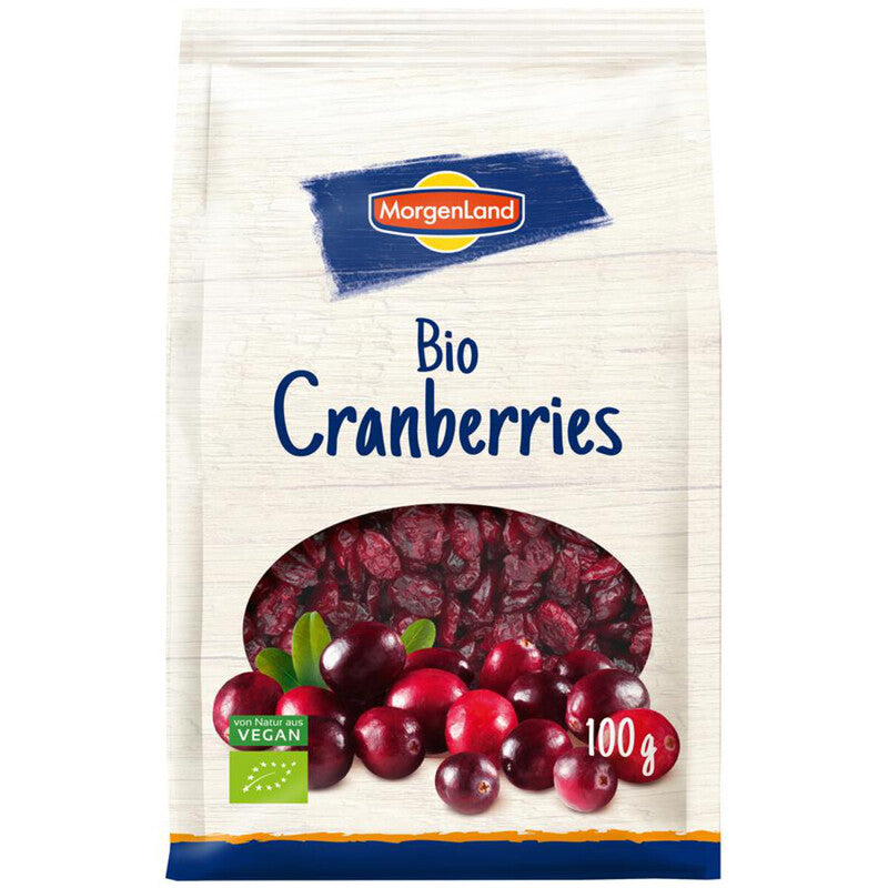 Sušené brusnice kľukvy bio 100g Morgenland