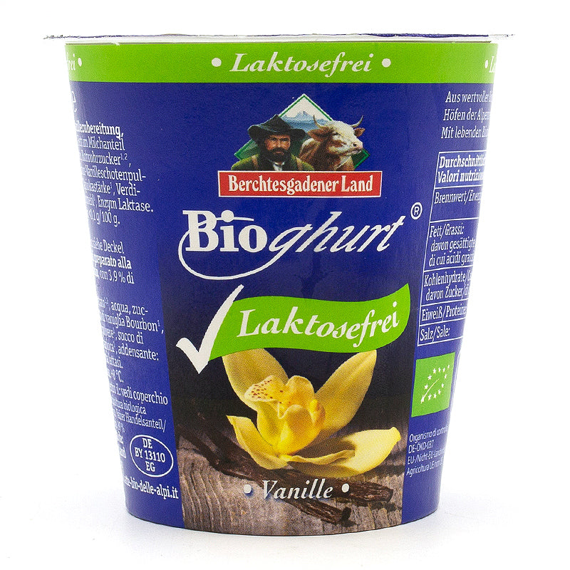 Vanilkový jogurt bez laktózy bio 150g Berchtesgadener Land