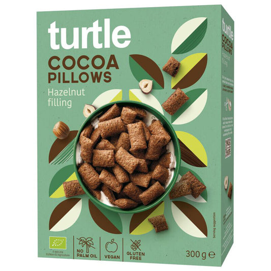 Čokoládové vankúšiky s lieskovoorieškovou náplňou bio 300g Turtle