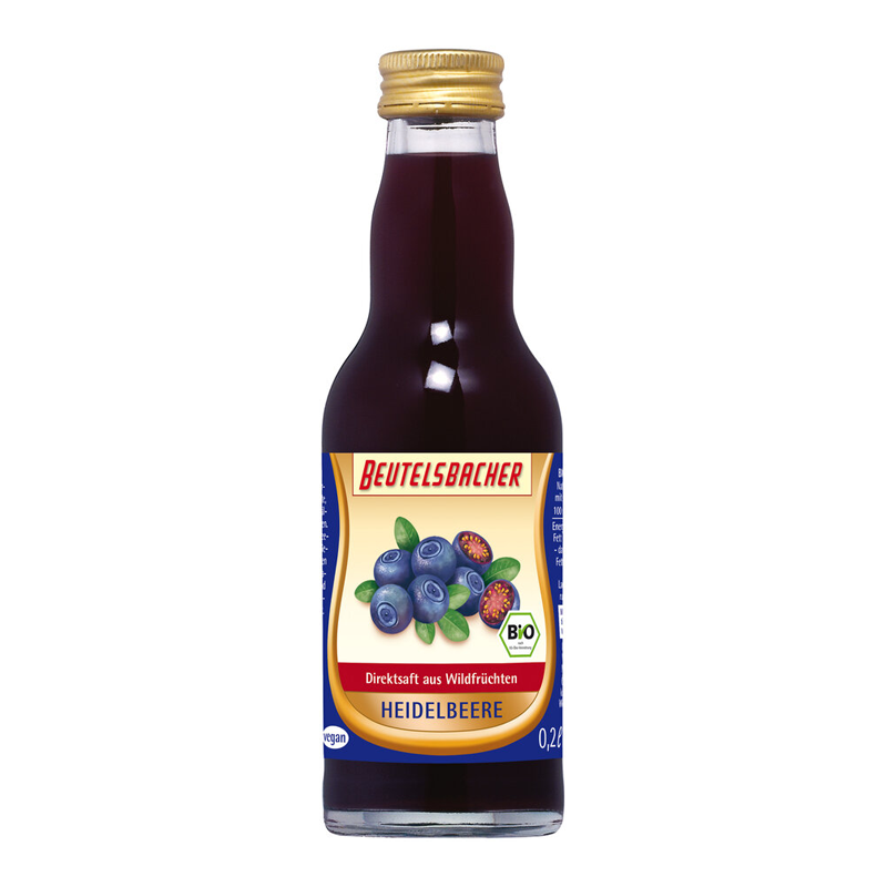 Čučoriedková šťava 100% bio 0,2l Beutelsbacher