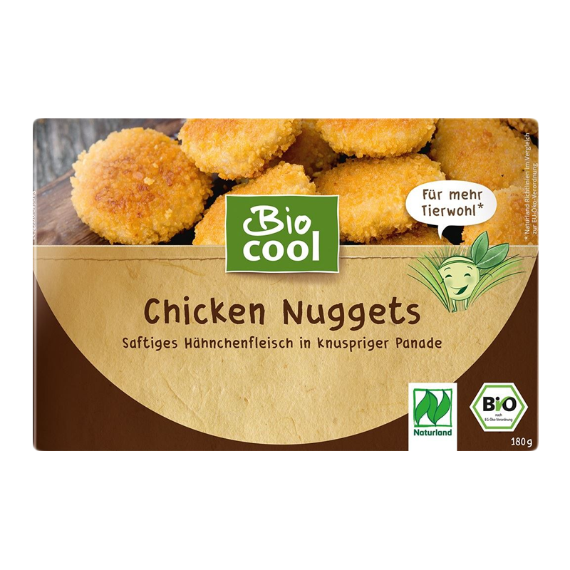 Mrazené kuracie nugetky bio 180g BioCool