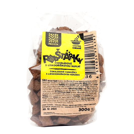 Vankúšiky s čokoládovou náplňou 300g Provita